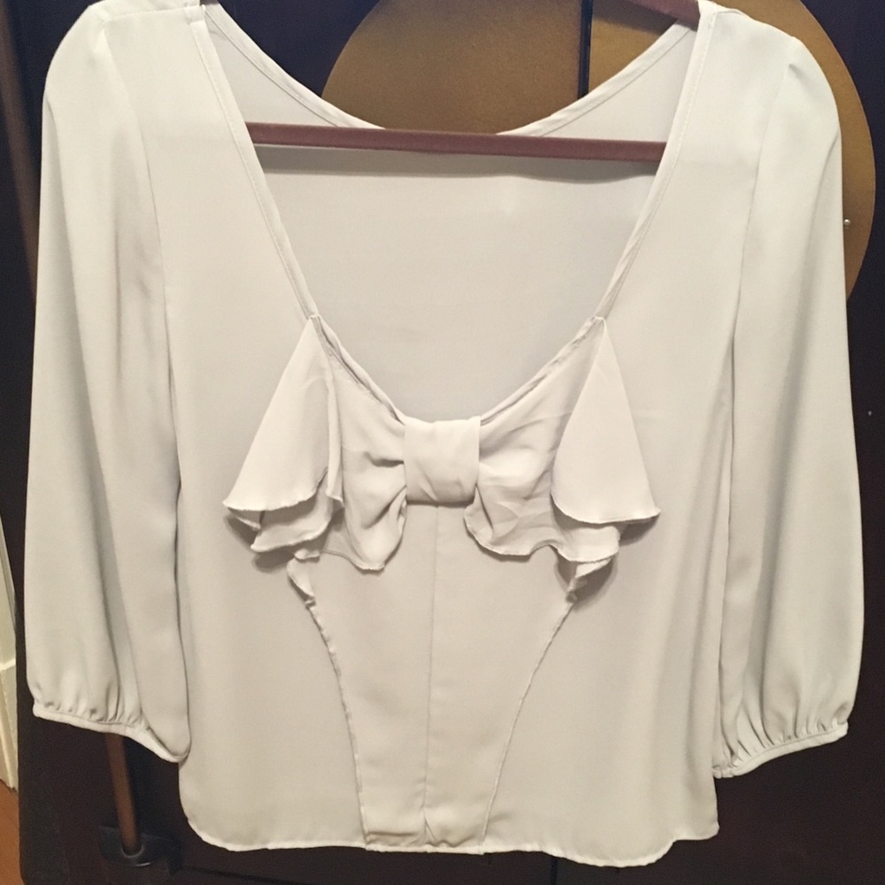 Coveted Clothing Bow back blouse